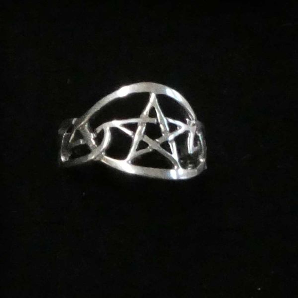 Pentagramm Schmuck Ring Frauen Mädchen Silberring Gothic Schmuck