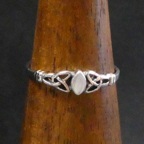 Damen Silberring Perlmutt Keltisch zeitloser Ring aus 925 Silber