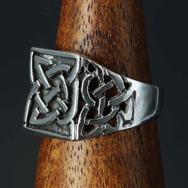 Siegelring Keltischer 925 Silber Ring Siegelring