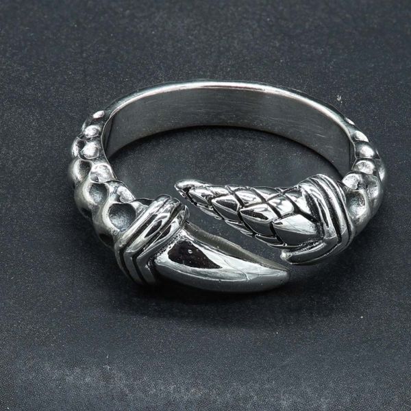 Drachen Kralle Ring aus 925 Silber aufälliger Biker Schmuck edel Blickfang