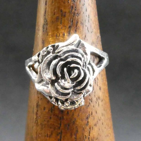 Giftring Rose 925 Silber Ring Gothic Schmuck ausgefallen
