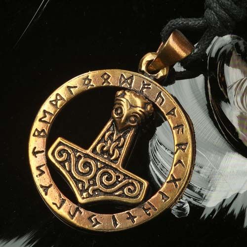 Thors Hammer Runen Schmuck aus Bronze